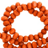 Wooden beads round 12mm Rust red